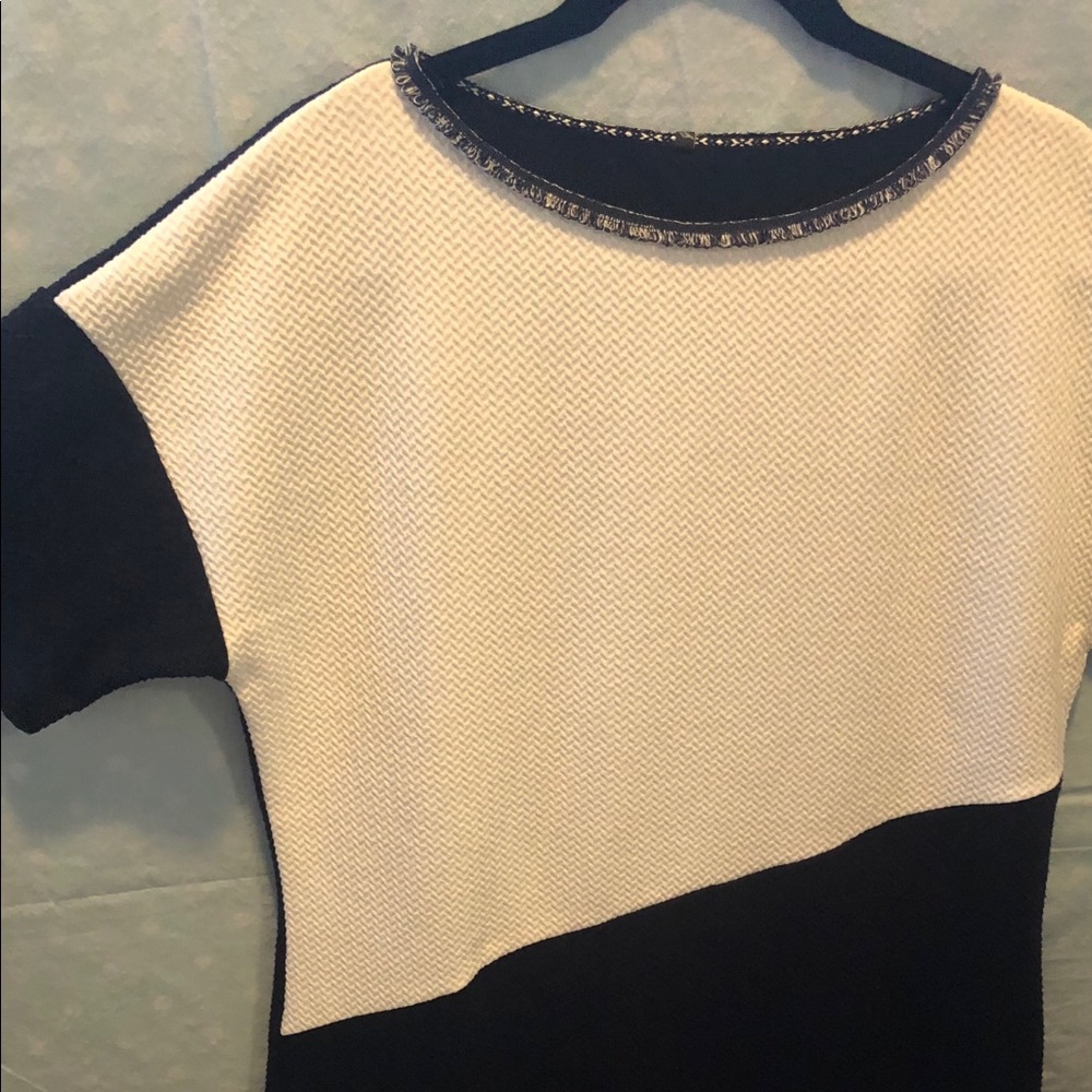 NWT Navy and white dress, Sz L - Picture 4 of 12